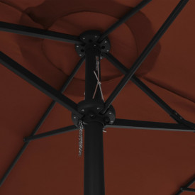 vidaXL Umbrelă de soare exterior stâlp aluminiu, cărămiziu, 460x270 cm - Img 6