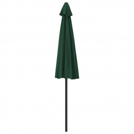 vidaXL Umbrelă de soare, semicerc, tijă aluminiu, verde, 270x135 cm - Img 5