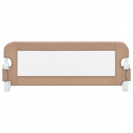 Balustradă protecție pat copii, gri taupe, 102x42 cm, poliester - Img 3