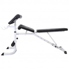 Bancă antrenament rastel greutăți, set haltere/gantere, 60,5kg - Img 6