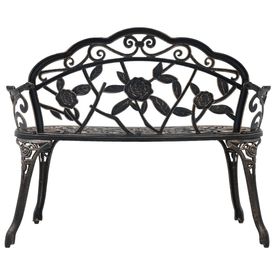 Bancă bistro, bronz, 100 cm, aluminiu turnat - Img 2
