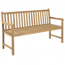 Bancă de exterior din lemn de tec 150 x 62,5 x 90 cm