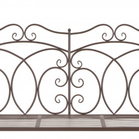 Bancă de grădină, maro vintage, 104 cm, fier - Img 4