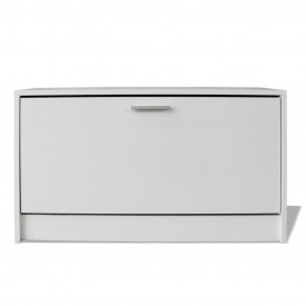 Banca de stocare pentru pantofi, 80x24x45 cm, alb - Img 3