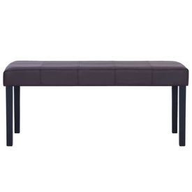 Bancă, maro, 106 cm, piele artificială - Img 3