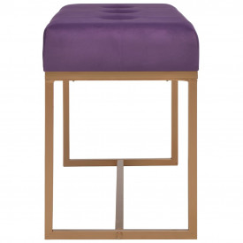 Bancă, violet, 80 cm, catifea - Img 3