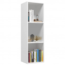 Bibliotecă/Comodă TV, alb, 36 x 30 x 114 cm, PAL - Img 3