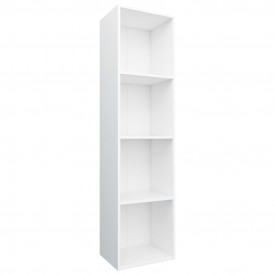 Bibliotecă/Comodă TV, alb, 36 x 30 x 143 cm, PAL - Img 2