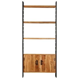 Bibliotecă cu 4 niveluri, 80x30x180 cm, lemn masiv de acacia - Img 2
