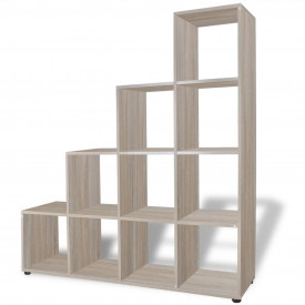Bibliotecă/etajeră în trepte, 142 cm, stejar - Img 2