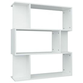 Bibliotecă/Separator cameră, alb, 80 x 24 x 96 cm, PAL