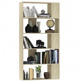 Bibliotecă/Separator cameră, stejar Sonoma, 80x24x159cm PAL - Img 3