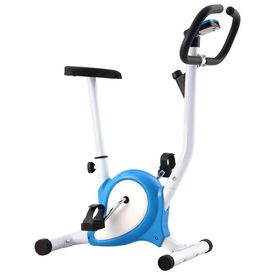Bicicletă fitness cu curea de rezistență, albastru - Img 2