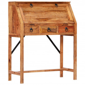Birou de scris, 90 x 40 x 107 cm, lemn masiv de acacia - Img 11