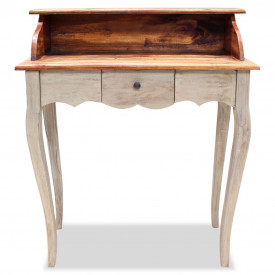 Birou de scris, lemn masiv reciclat 80 x 40 x 92 cm - Img 2
