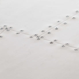 Birou, design aeronavă, argintiu, 112 x 50 x 76 cm, metal - Img 6