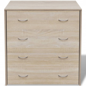 Bufet cu 4 sertare, 60 x 30,5 x 71 cm, culoare stejar - Img 4