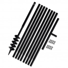 Burghiu manual găuri în pământ 100 mm cu tub prelungitor 9 m