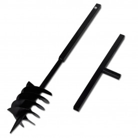Burghiu manual găuri în pământ 180 mm cu tub prelungitor 13 m - Img 3