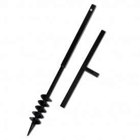 Burghiu manual găuri în pământ 80 mm cu tub prelungitor 5 m - Img 2