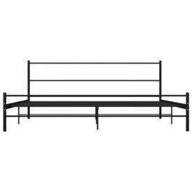 Cadru de pat, negru, 180 x 200 cm, metal - Img 2