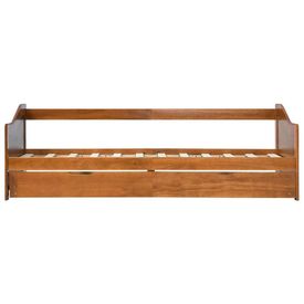 Cadru pat canapea extensibil, maro miere, 90 x 200 cm, lemn pin - Img 3