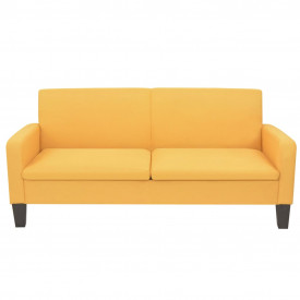 Canapea cu 2 locuri, 180 x 65 x 76 cm, galben - Img 2
