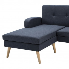 Canapea în formă L, material textil, 186x136x79 cm, gri închis - Img 7