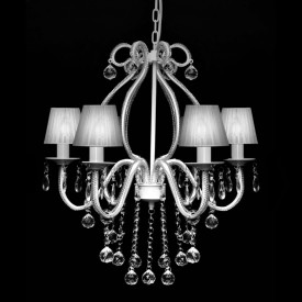 Candelabru cu 2300 cristale, Alb - Img 2