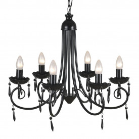 Candelabru elegant cu 6 brațe, Negru - Img 4