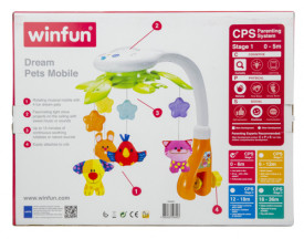 Carusel muzical Winfun, pentru patut, cu proiector si jucarii detasabile, 0845 - Img 4