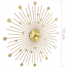Ceas de perete, auriu, 70 cm, metal - Img 7
