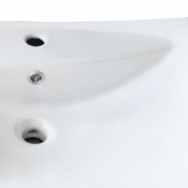 Chiuvetă din ceramică dreptunghiulară cu preaplin și gaură robinet - Img 6
