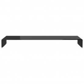 Comodă TV/Suport monitor sticlă 120 x 30 x 13 cm, negru - Img 3