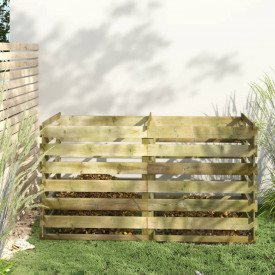 Compostor cu stinghii, lemn de pin tratat, 160 x 80 x 58 cm