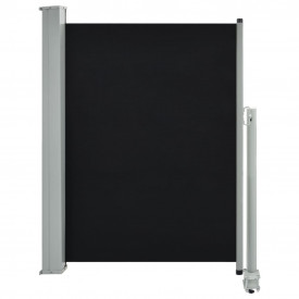 Copertină laterală retractabilă de terasă, negru, 100 x 300 cm - Img 2