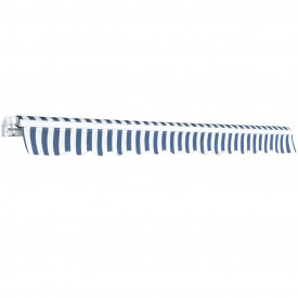 Copertină pliabilă cu acționare manuală, 350 cm, albastru/alb - Img 3