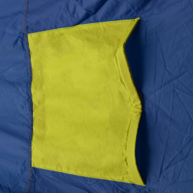 Cort camping material textil, 9 persoane, albastru și galben - Img 6