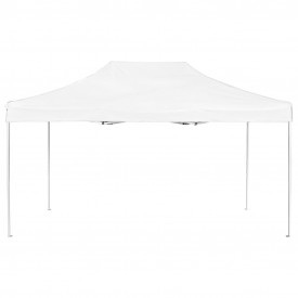 Cort de petrecere pliabil profesional, alb, 4,5x3 m, aluminiu - Img 3