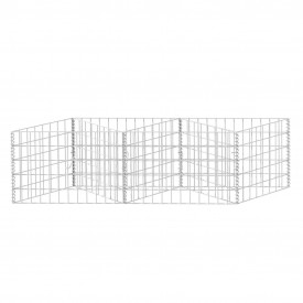 Coș gabion/plantator/jardinieră pat legume, oțel, 150x30x100 cm - Img 4