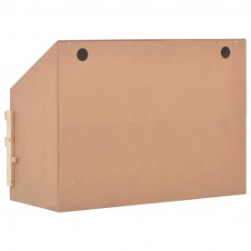 Cuibar găin cu 3 compartimente, 93x40x65 cm, lemn masiv pin - Img 7
