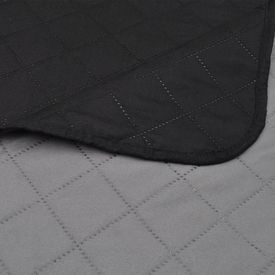 Cuvertură matlasată cu doua fețe 170 x 210 cm, Negru/gri - Img 2