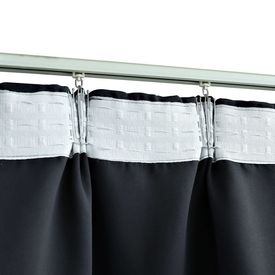 Draperii opace cu cârlige, 2 buc., negru, 140 x 245 cm - Img 3