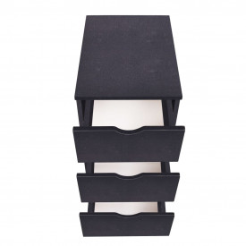 Dulap cu sertare, PAL, 33 x 45 x 60 cm, Negru - Img 3