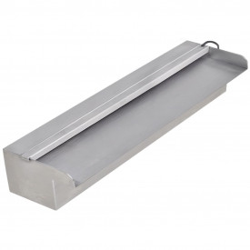 Fântâna dreptunghiulară tip cascacă, oțel inoxidabil cu ​​LED, 45 cm - Img 2