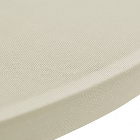 Faţă de masă pentru mese înalte Ø 70 cm Crem Elasticizată 2 buc - Img 4