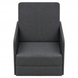 Fotoliu extensibil material textil 59,5x72x72,5cm gri închis - Img 2