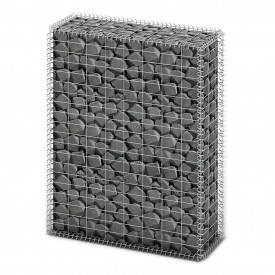 Gabion cu capace din sârmă galvanizată 100 x 80 x 30 cm