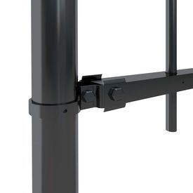 Gard de grădină cu vârf curbat, negru, 5,1 x 1,5 m, oțel - Img 3