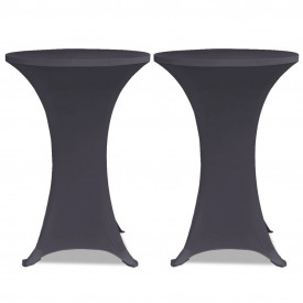 Husă elastică pentru masă, 70 cm, antracit, 2 buc. - Img 2